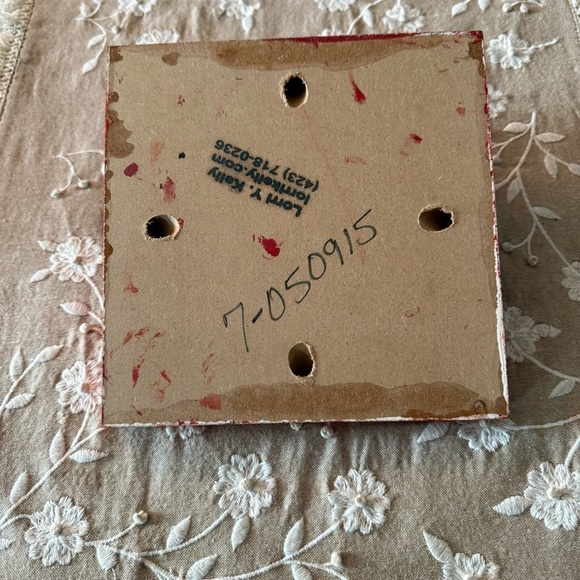 Lorri Kelly Abstract Red and Orange Canvas Art 8” x 8” - Picture 2 of 4